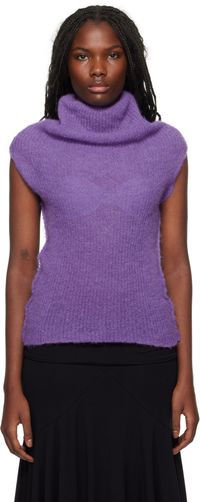 Gimaguas Pull mauve en tricot brossé