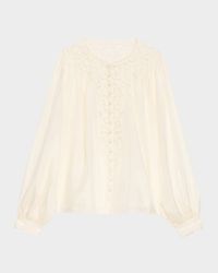 Carine Silk Lace Blouse