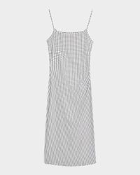 Check Side-Ruched Tank Dress