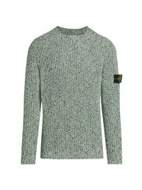 Men's Cotton Crewneck Sweater - Light Green - Size XL