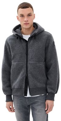 Canada Goose Chilliwack Black Disc Fleece Bomber Quarry Grey L