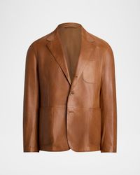 Men's Stewart Leather Single-Breasted Sport Coat