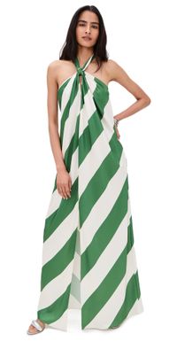 Ronny Kobo Chantell Dress PALM GREEN IVORY XL