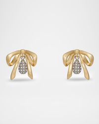 Crystal Dainty Pave Bow Earrings