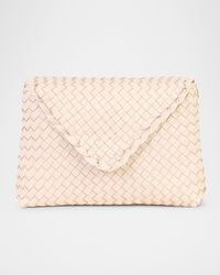 Jamie Envelope Woven Leather Clutch Bag