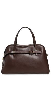 Madewell The Belted Satchel Leather Bag Rich Brown One Size