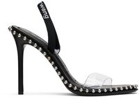 Alexander Wang Sandales à talon aiguille Nova noires à bride en PVC
