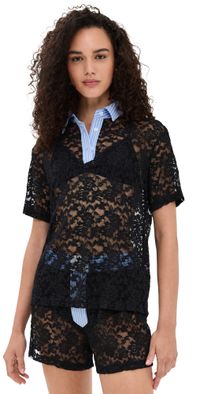 Lioness Cobain Lace Polo Porcelain XXXS