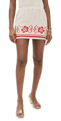 Seven Wonders Isla Miniskirt Isla Print Sand/Red XS