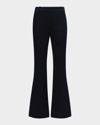 Mila Cropped Flare-Leg Stretch Cotton Pants