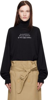 VETEMENTS Black '500 Million Dollars' Turtleneck