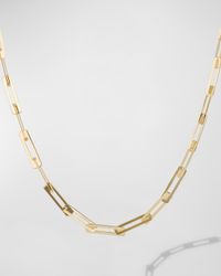 Laser Open Interlocking Rectangle Necklace, 30"L