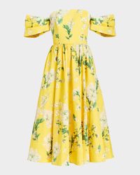 Odette Floral-Print Convertible Midi Dress