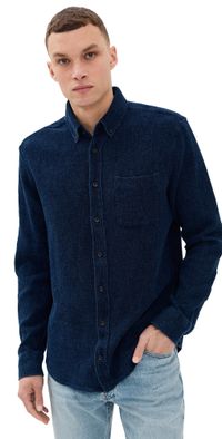 Taylor Stitch Jack Waffle Indigo Shirt Indigo Waffle 46