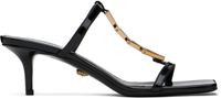 Versace Black Patent Heeled Sandals