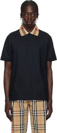 Burberry Polo bleu marine en coton