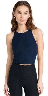 Beyond Yoga Spacedye Refocus Cropped Tank Darkest Night XS
