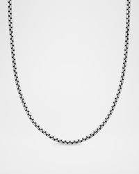 Men's Box Chain Necklace in Silver, 2.7mm, 20"L