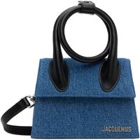 JACQUEMUS Blue 'Le Chiquito Nœud' Denim Bag