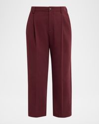 Light Fleece Straight-Leg Crop Travel Pants