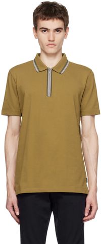 PS by Paul Smith Khaki Half Zip Polo