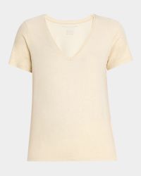 Soft Touch V-Neck Shimmer Jersey T-Shirt