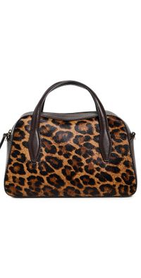 Madewell The Mini Crossbody Bag in Leopard-Print Haircalf Caramel Multi One Size