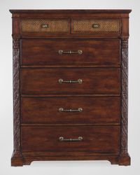 Charleston Cane 6-Drawer Chest