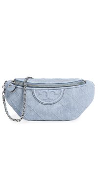 Tory Burch Fleming Denim Belt Bag Denim One Size