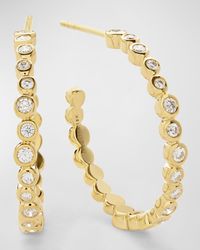 18K Stardust Starlet Diamond Hoop Earrings