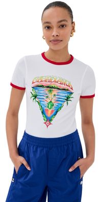 Casablanca Innocence Triangle Longline Ringer Tee Innocence Triangle S