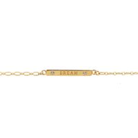 Nilai - Bracelet plaqué or mantra - Taille Unique - Doré