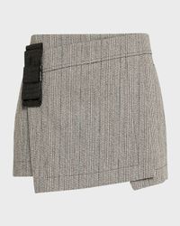 Jaspé Wool Overlay Mini Skirt