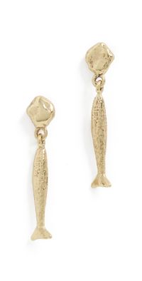 ALÉMAIS Tesori Fish Drop Earrings Gold One Size