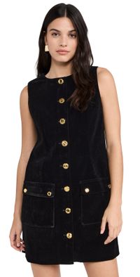English Factory Velvet Mini Dress Black L