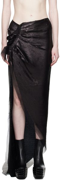 Rick Owens Black Edfu Maxi Skirt