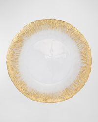Rufolo Glass Metallic Brushstroke Dinner Plate