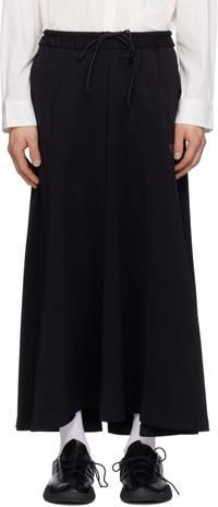 Y-3 Black 3-Stripe Track Midi Skirt