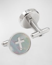 Men's Cross Mother-of-Pearl Cufflinks