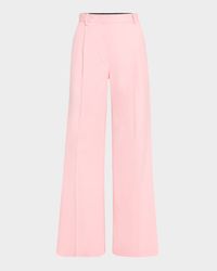 Pleated Wide-Leg Seasonless Wool Trousers