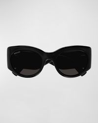 GG Plastic Round Sunglasses
