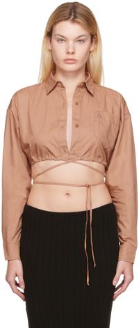 ANDREADĀMO Chemise rose à cordon coulissant