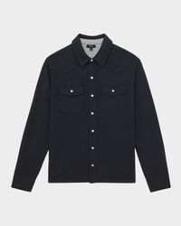 Men's Ledger Cotton and Cashmere Western Knit Overshirt