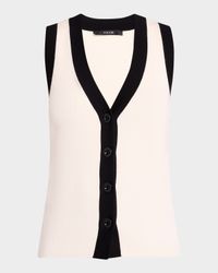 Collins Sleeveless Knit Tie-Front Vest