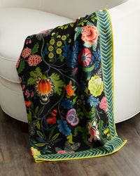 Brocart Decoratif Noir Throw, 51" x 71"