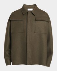 Men's Wool-Blend Pocket Shirt