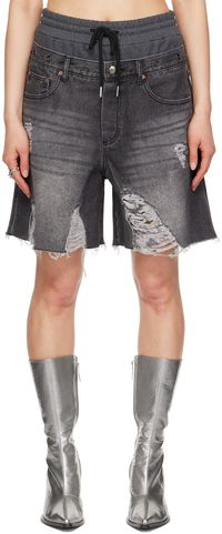 Andersson Bell Black Denny Denim Shorts