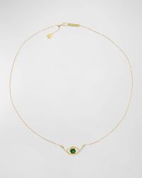 Hexagon Evil Eye Pendant Necklace