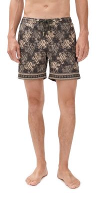 Orlebar Brown Bulldog Drawcord Paisley Bloom 6 Shorts Bronze 33