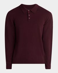 Men's Cashmere Knit Polo Sweater